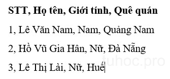 Chuyển dữ liệu thành bảng trong Word