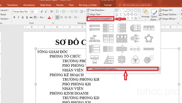 Hướng dẫn chèn sơ đồ trong PowerPoint 