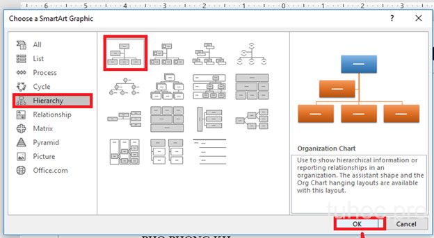 Hướng dẫn chèn sơ đồ trong PowerPoint 01