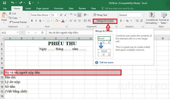 Tạo dấu chấm tự động trong Excel cực đơn giản