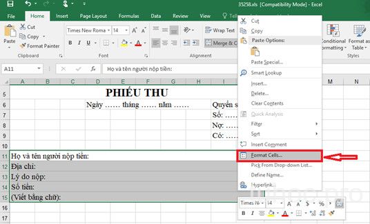 Tạo dấu chấm tự động trong Excel nhanh nhất