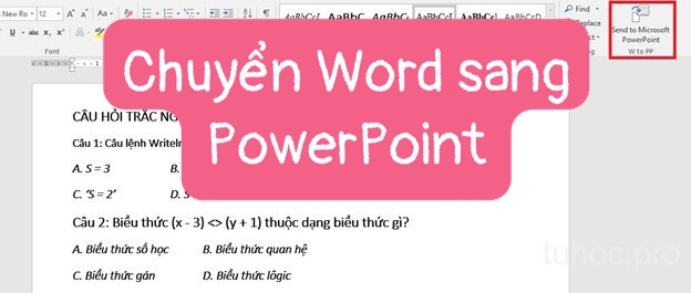 Chuyển file WORD sang POWERPOINT