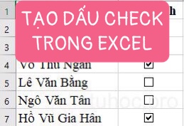 Tạo dấu check trong Excel nhanh gọn